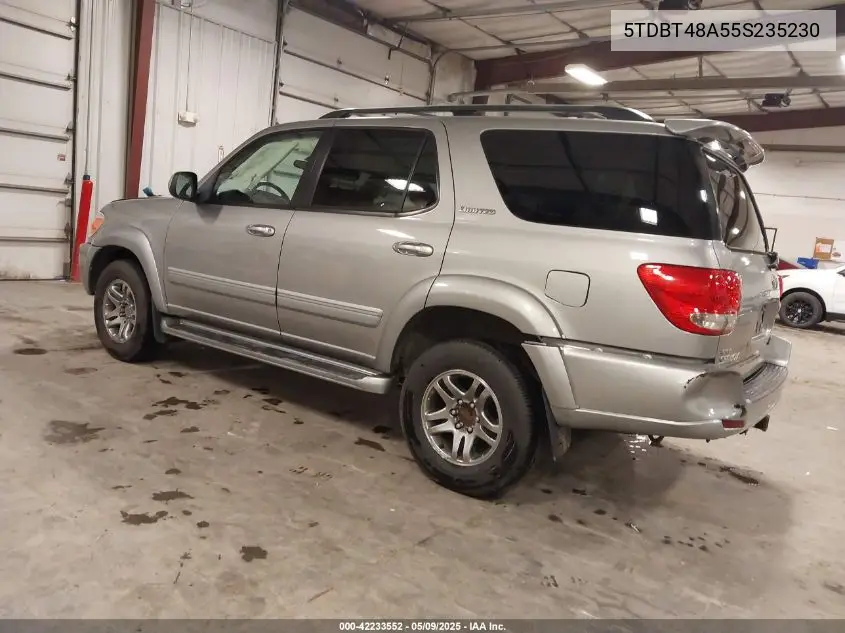 2005 Toyota Sequoia Limited V8 VIN: 5TDBT48A55S235230 Lot: 42233552