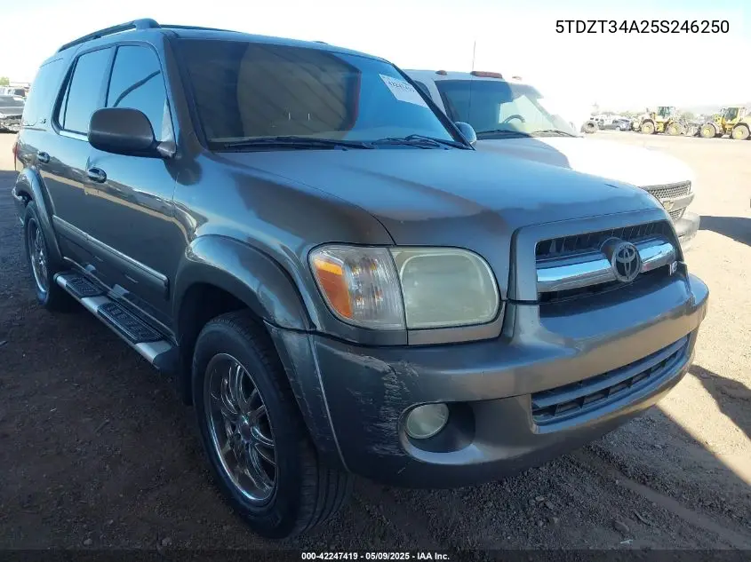 2005 Toyota Sequoia Sr5 V8 VIN: 5TDZT34A25S246250 Lot: 42247419