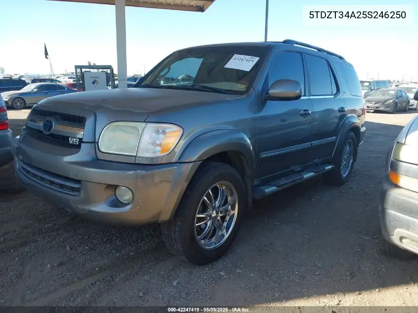 2005 Toyota Sequoia Sr5 V8 VIN: 5TDZT34A25S246250 Lot: 42247419