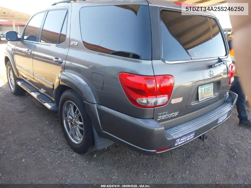 2005 Toyota Sequoia Sr5 V8 VIN: 5TDZT34A25S246250 Lot: 42247419