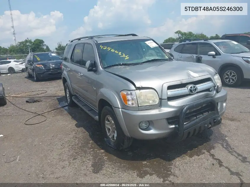 2005 Toyota Sequoia Limited V8 VIN: 5TDBT48A05S246300 Lot: 42566834