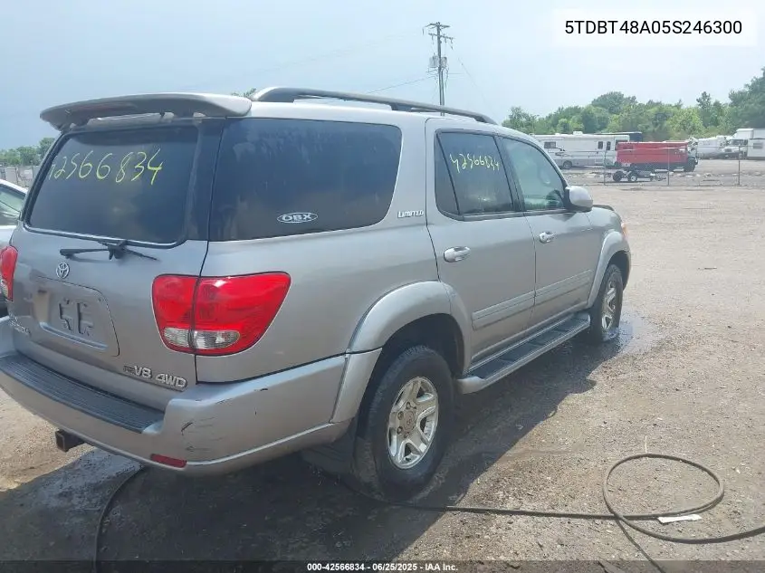 2005 Toyota Sequoia Limited V8 VIN: 5TDBT48A05S246300 Lot: 42566834