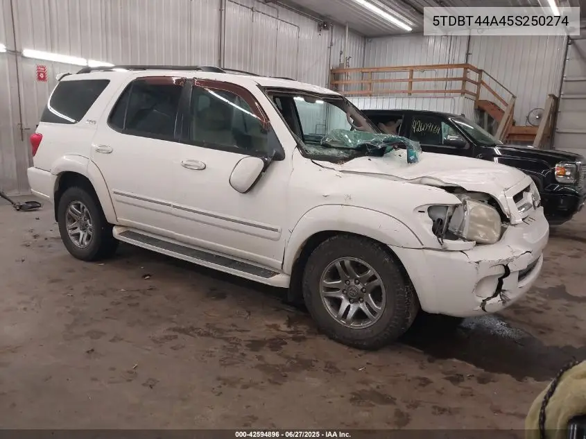 2005 Toyota Sequoia Sr5 V8 VIN: 5TDBT44A45S250274 Lot: 42594896