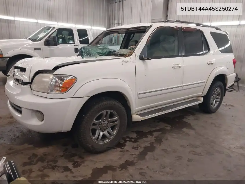 2005 Toyota Sequoia Sr5 V8 VIN: 5TDBT44A45S250274 Lot: 42594896