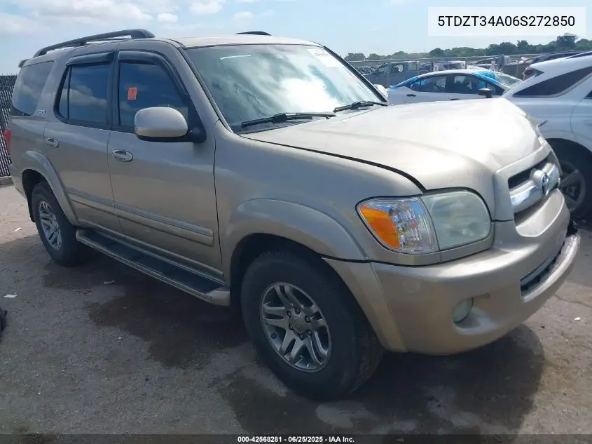 2006 Toyota Sequoia Sr5 V8 VIN: 5TDZT34A06S272850 Lot: 42568281