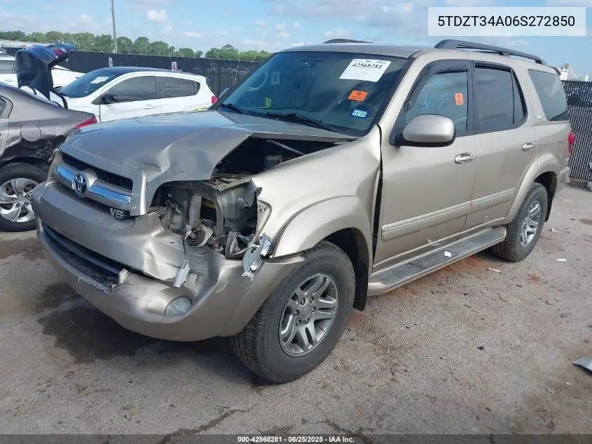 2006 Toyota Sequoia Sr5 V8 VIN: 5TDZT34A06S272850 Lot: 42568281