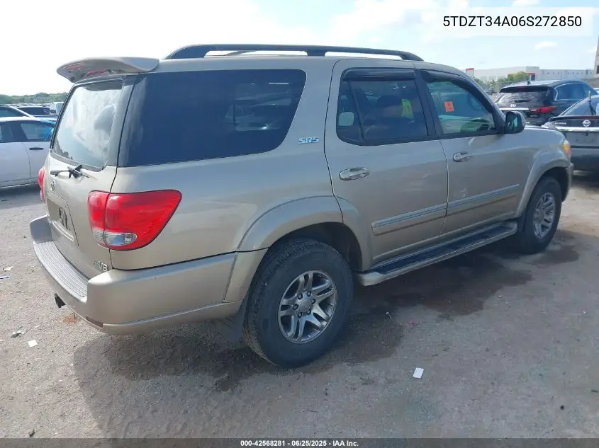 2006 Toyota Sequoia Sr5 V8 VIN: 5TDZT34A06S272850 Lot: 42568281