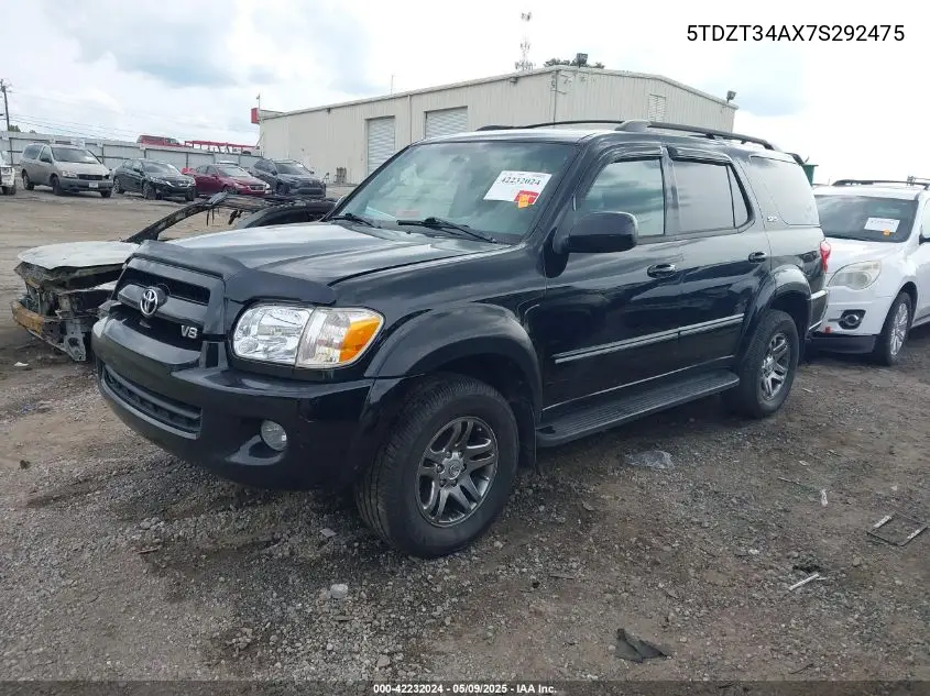 2007 Toyota Sequoia Sr5 V8 VIN: 5TDZT34AX7S292475 Lot: 42232024