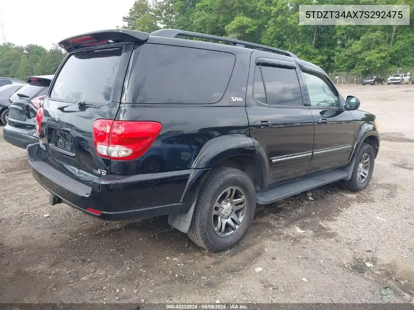 2007 Toyota Sequoia Sr5 V8 VIN: 5TDZT34AX7S292475 Lot: 42232024