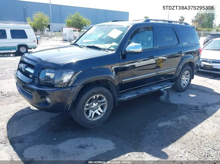 2007 Toyota Sequoia Limited V8 VIN: 5TDZT38A37S295308 Lot: 42250615