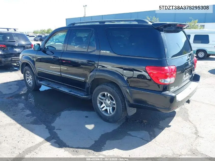 2007 Toyota Sequoia Limited V8 VIN: 5TDZT38A37S295308 Lot: 42250615