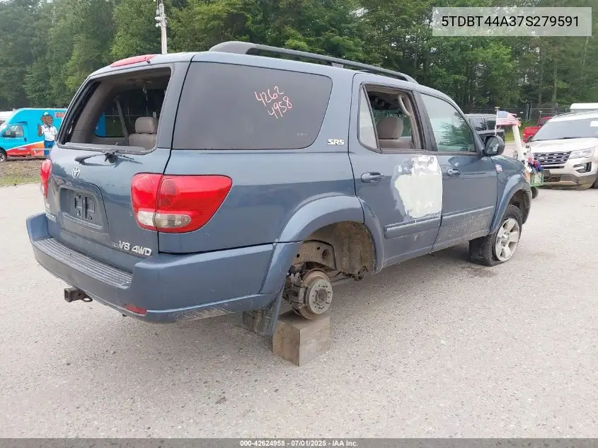 2007 Toyota Sequoia Sr5 V8 VIN: 5TDBT44A37S279591 Lot: 42624958