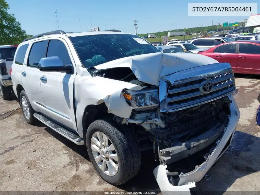 2008 Toyota Sequoia VIN: 5TD2Y67A785004461 Lot: 42225931