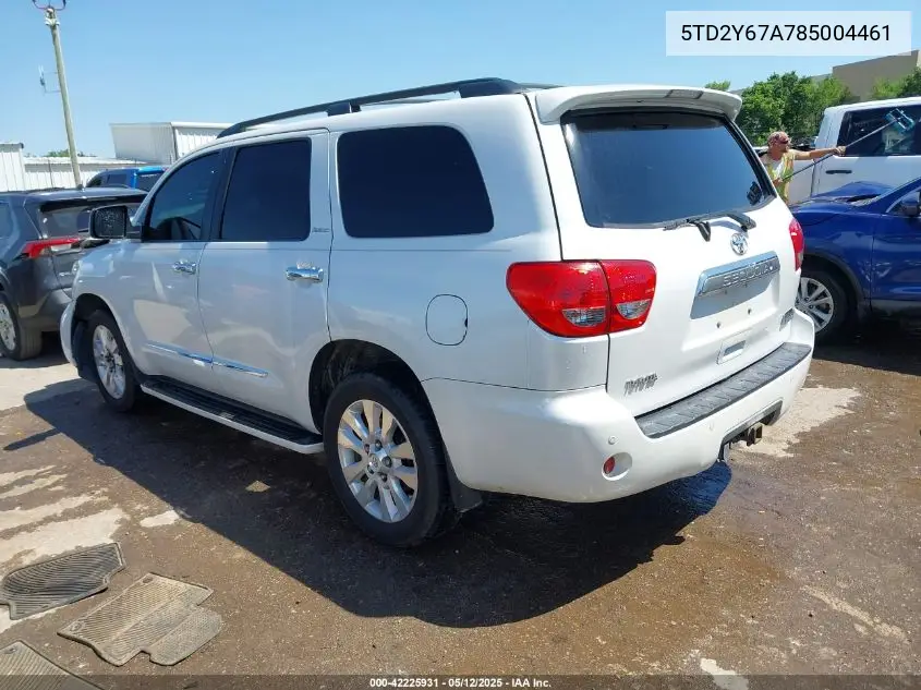 2008 Toyota Sequoia VIN: 5TD2Y67A785004461 Lot: 42225931