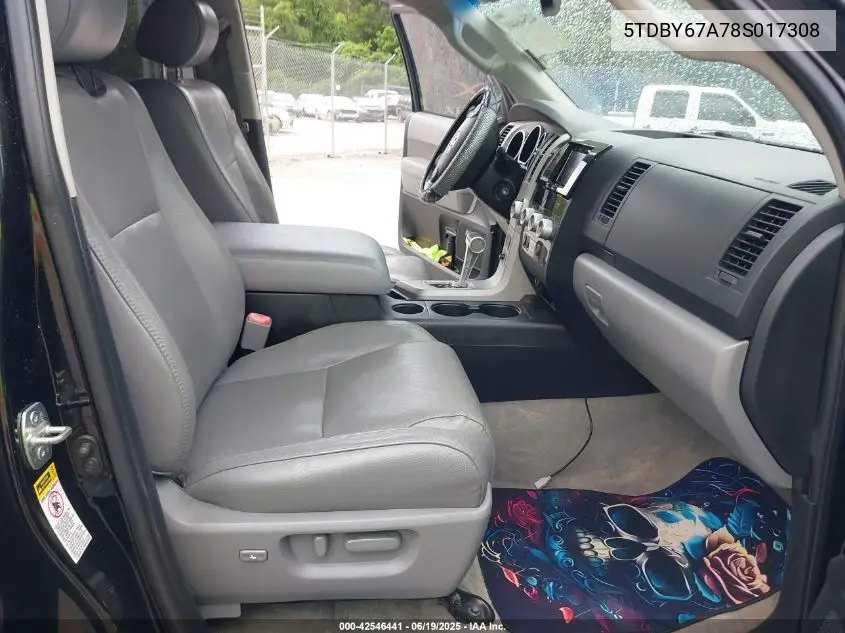 2008 Toyota Sequoia Platinum 5.7L V8 VIN: 5TDBY67A78S017308 Lot: 42546441