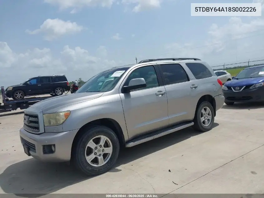 2008 Toyota Sequoia Sr5 5.7L V8 VIN: 5TDBY64A18S002226 Lot: 42635044