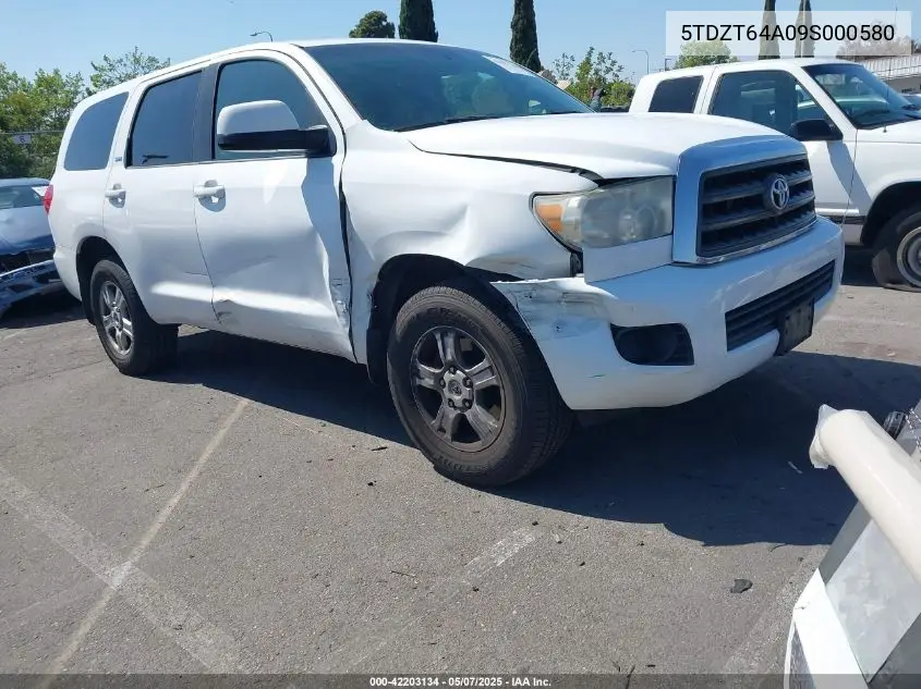 2009 Toyota Sequoia Sr5 4.7L V8 VIN: 5TDZT64A09S000580 Lot: 42203134
