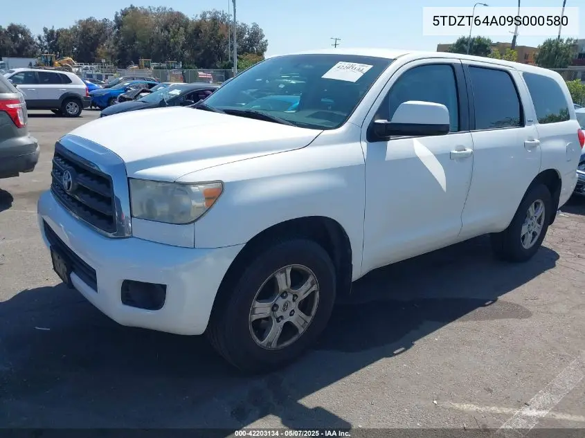 2009 Toyota Sequoia Sr5 4.7L V8 VIN: 5TDZT64A09S000580 Lot: 42203134