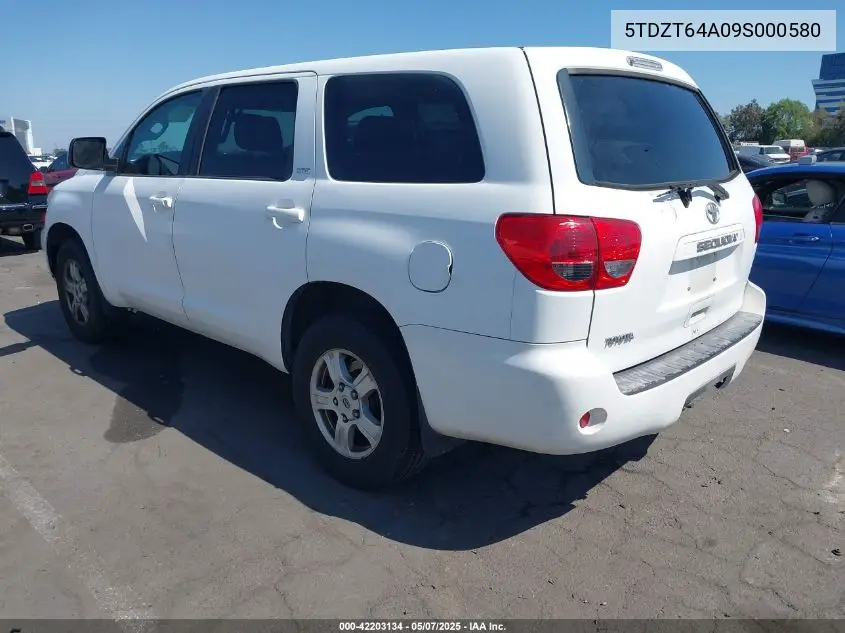 2009 Toyota Sequoia Sr5 4.7L V8 VIN: 5TDZT64A09S000580 Lot: 42203134
