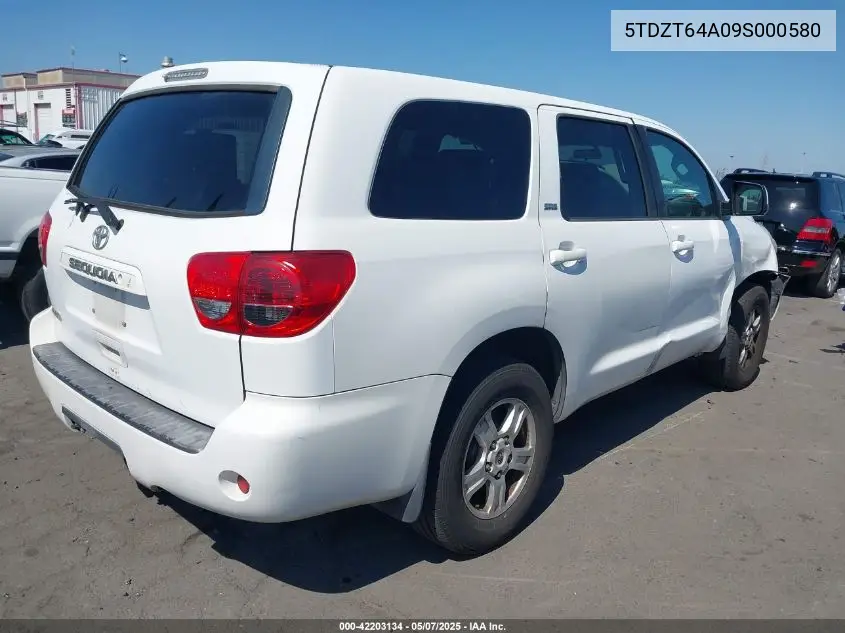 2009 Toyota Sequoia Sr5 4.7L V8 VIN: 5TDZT64A09S000580 Lot: 42203134