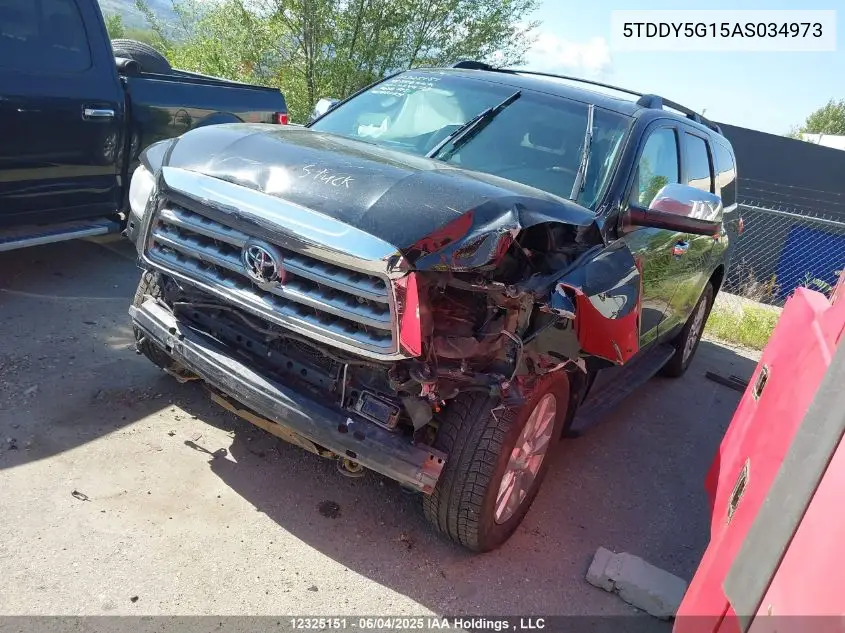 2010 Toyota Sequoia Platinum VIN: 5TDDY5G15AS034973 Lot: 12325151