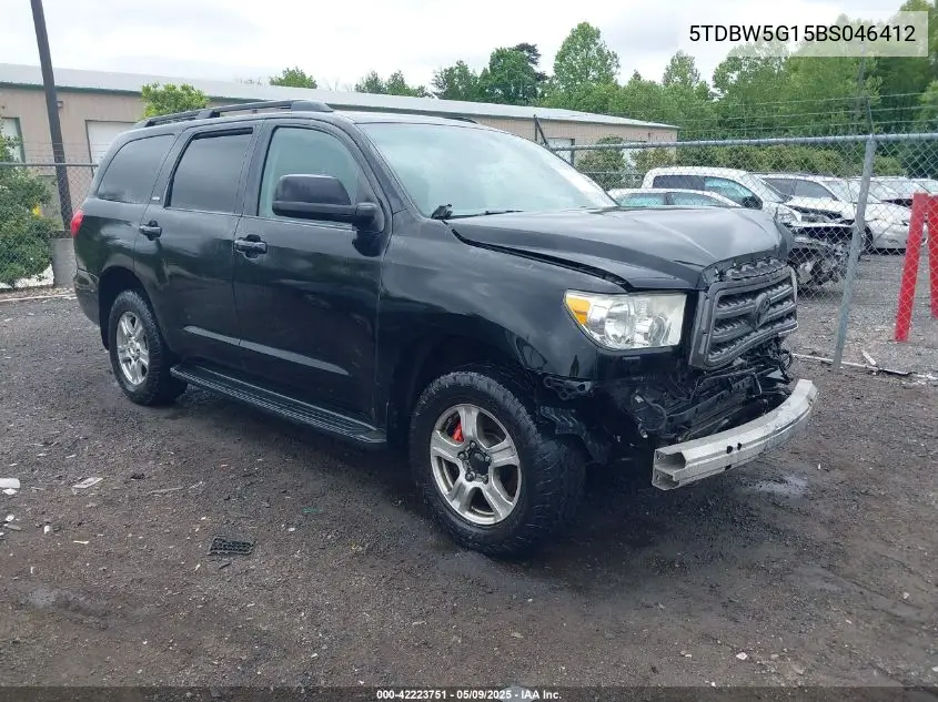 2011 Toyota Sequoia Sr5 5.7L V8 VIN: 5TDBW5G15BS046412 Lot: 42223751