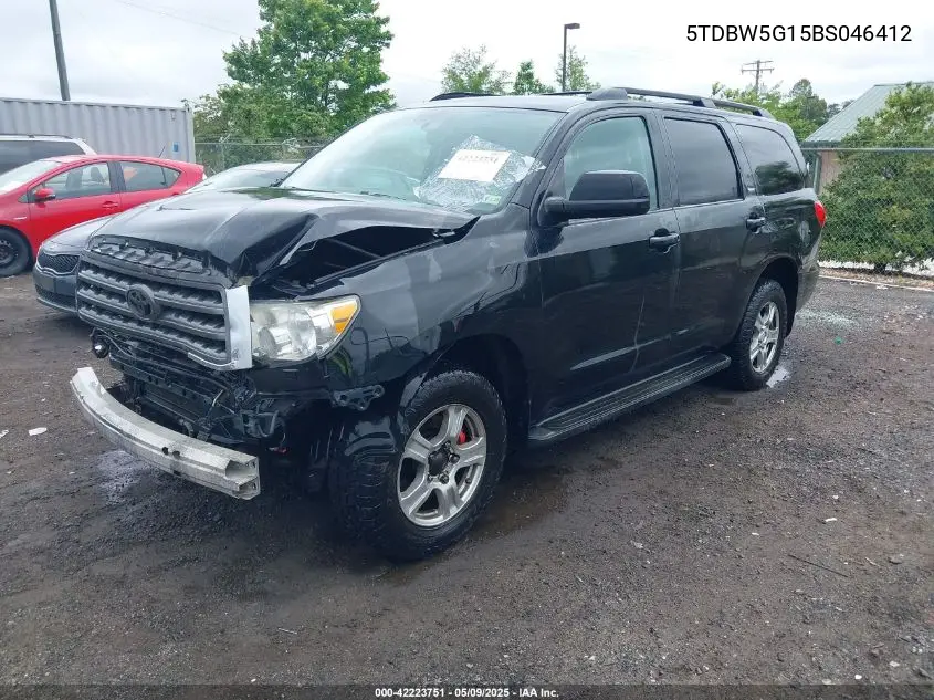 2011 Toyota Sequoia Sr5 5.7L V8 VIN: 5TDBW5G15BS046412 Lot: 42223751