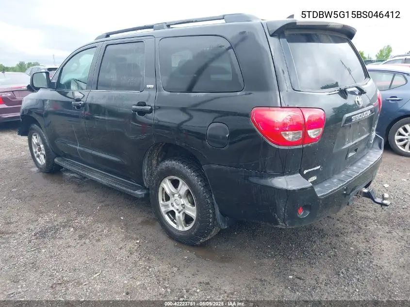 2011 Toyota Sequoia Sr5 5.7L V8 VIN: 5TDBW5G15BS046412 Lot: 42223751