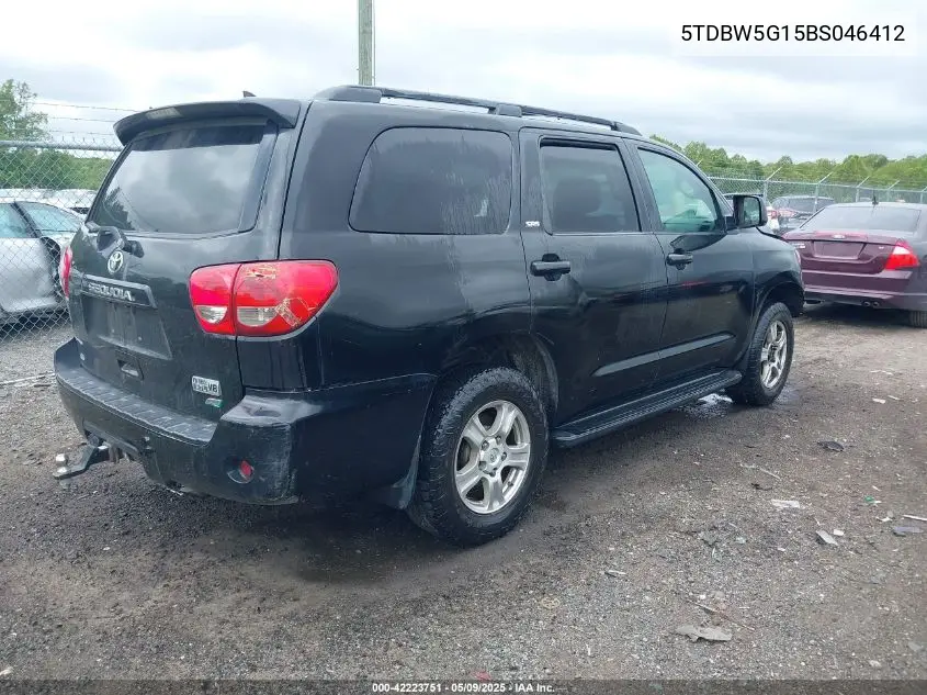 2011 Toyota Sequoia Sr5 5.7L V8 VIN: 5TDBW5G15BS046412 Lot: 42223751