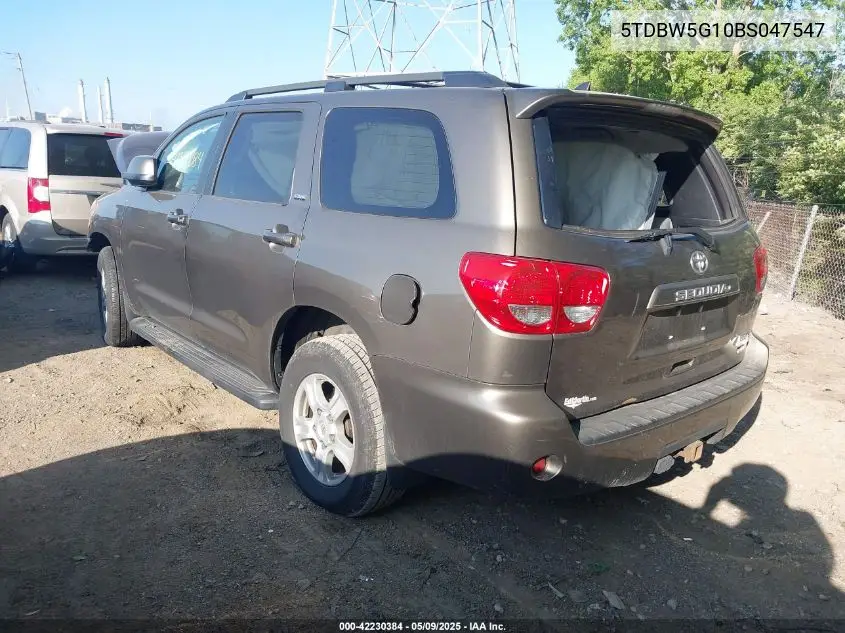 2011 Toyota Sequoia Sr5 5.7L V8 VIN: 5TDBW5G10BS047547 Lot: 42230384