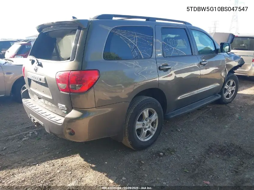 2011 Toyota Sequoia Sr5 5.7L V8 VIN: 5TDBW5G10BS047547 Lot: 42230384