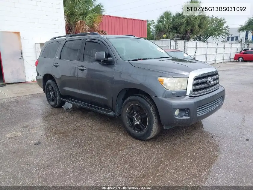 2011 Toyota Sequoia Sr5 5.7L V8 VIN: 5TDZY5G13BS031092 Lot: 42251070