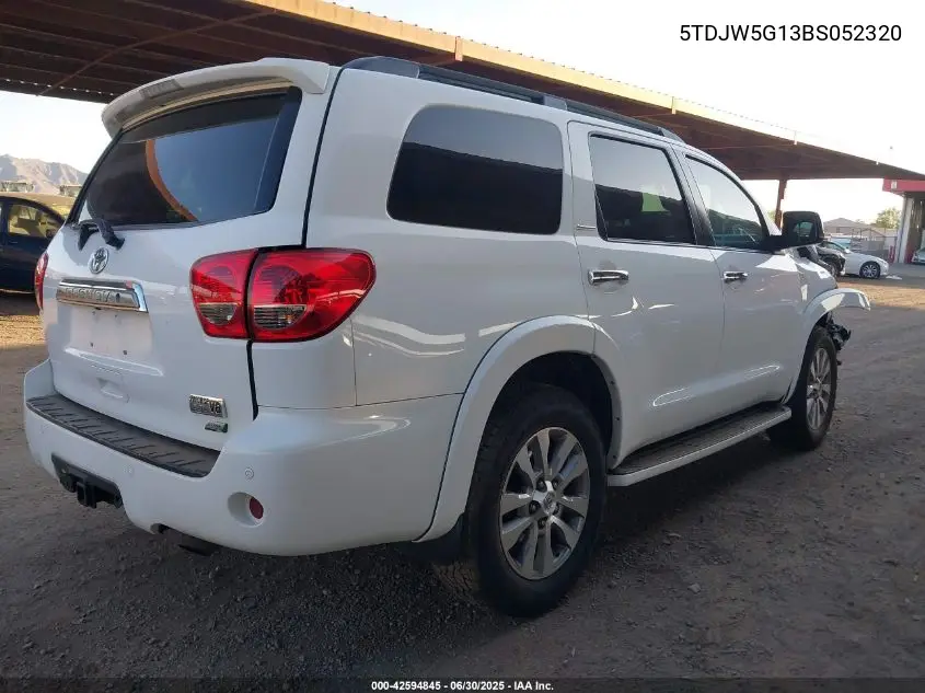 2011 Toyota Sequoia Limited 5.7L V8 VIN: 5TDJW5G13BS052320 Lot: 42594845