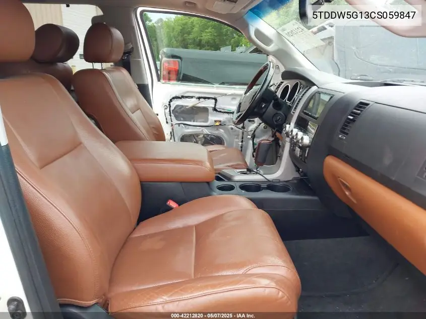 2012 Toyota Sequoia Platinum 5.7L V8 VIN: 5TDDW5G13CS059847 Lot: 42212820