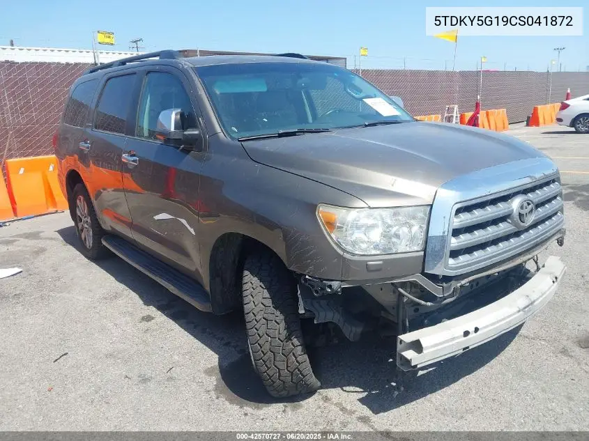 2012 Toyota Sequoia Limited 5.7L V8 VIN: 5TDKY5G19CS041872 Lot: 42570727