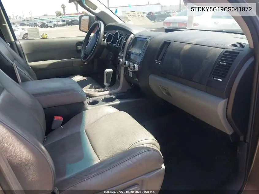 2012 Toyota Sequoia Limited 5.7L V8 VIN: 5TDKY5G19CS041872 Lot: 42570727