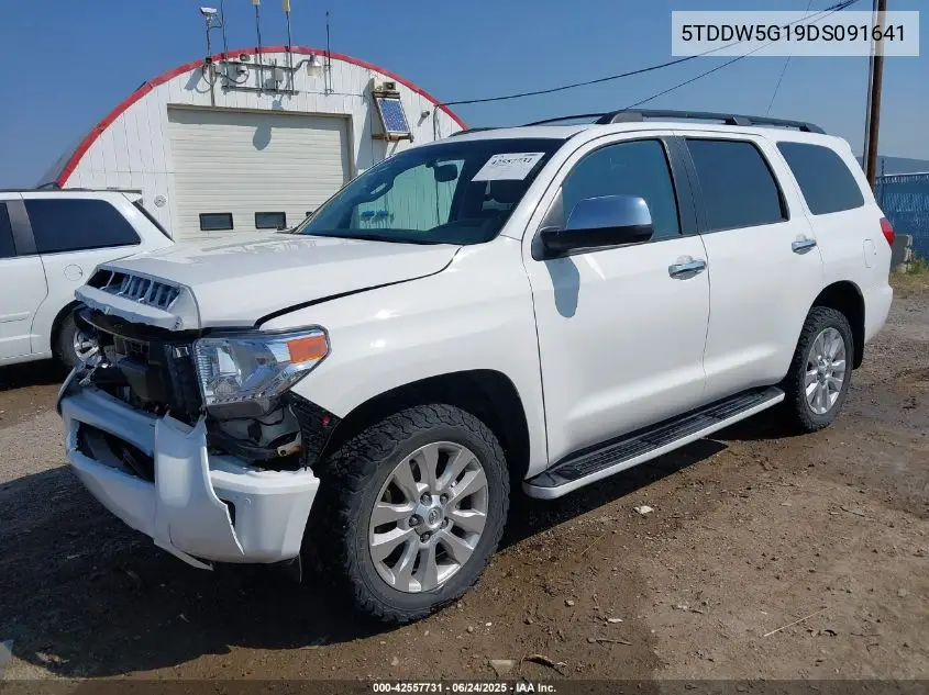 2013 Toyota Sequoia Platinum 5.7L V8 VIN: 5TDDW5G19DS091641 Lot: 42557731