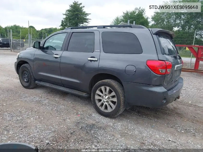 2014 Toyota Sequoia Limited 5.7L V8 VIN: 5TDJW5G1XES095668 Lot: 42210993
