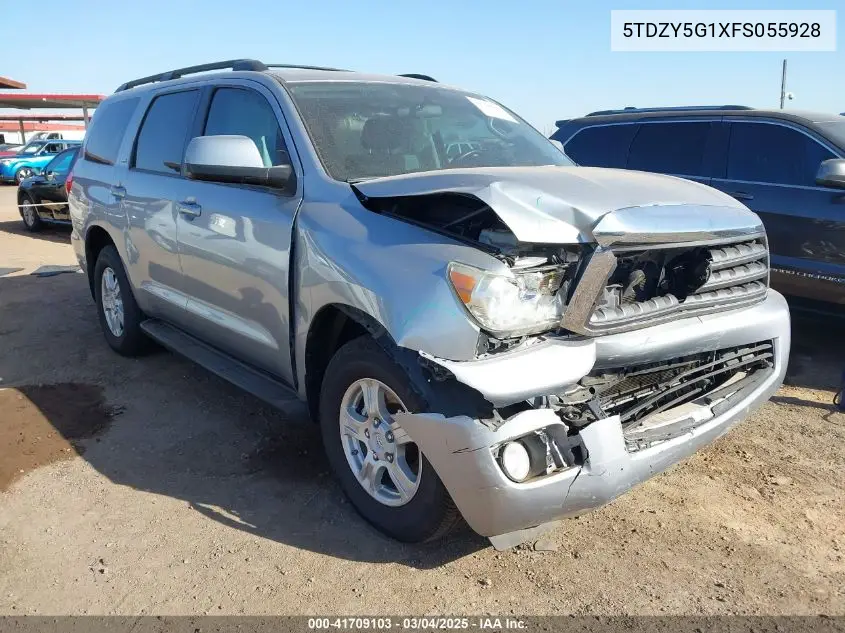2015 Toyota Sequoia Sr5 5.7L V8 VIN: 5TDZY5G1XFS055928 Lot: 41709103