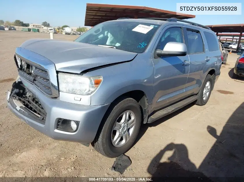 2015 Toyota Sequoia Sr5 5.7L V8 VIN: 5TDZY5G1XFS055928 Lot: 41709103