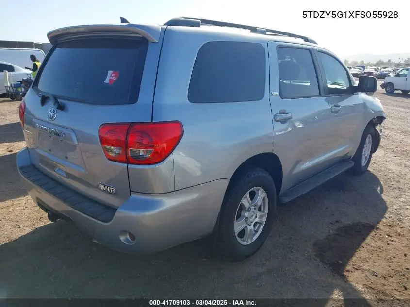 2015 Toyota Sequoia Sr5 5.7L V8 VIN: 5TDZY5G1XFS055928 Lot: 41709103