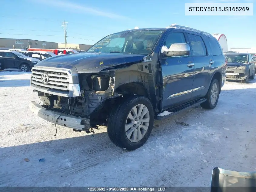 2018 Toyota Sequoia Platinum VIN: 5TDDY5G15JS165269 Lot: 12203692