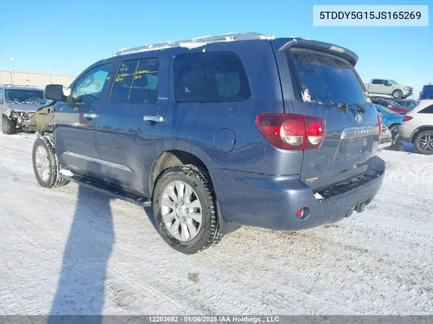 2018 Toyota Sequoia Platinum VIN: 5TDDY5G15JS165269 Lot: 12203692