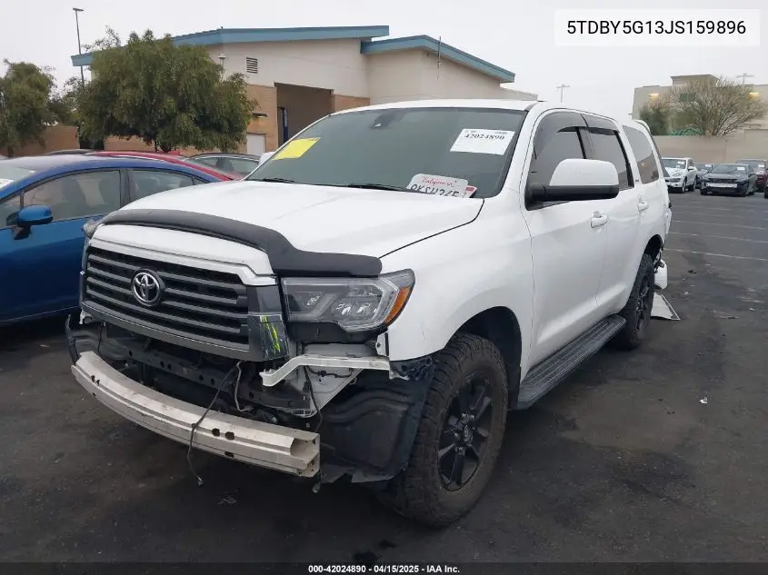 2018 Toyota Sequoia Sr5 VIN: 5TDBY5G13JS159896 Lot: 42024890