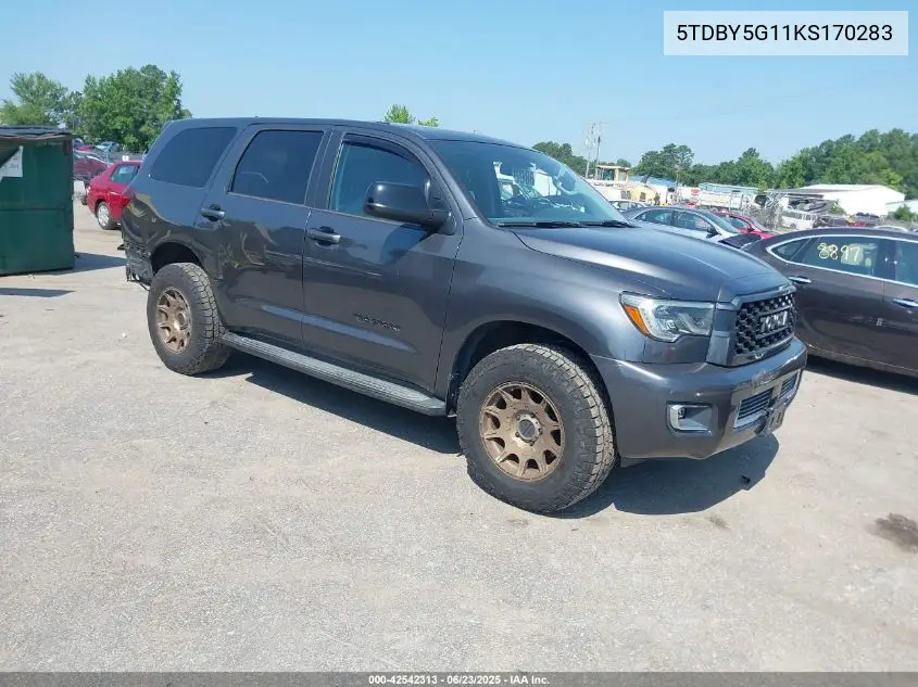 2019 Toyota Sequoia Trd Sport VIN: 5TDBY5G11KS170283 Lot: 42542313