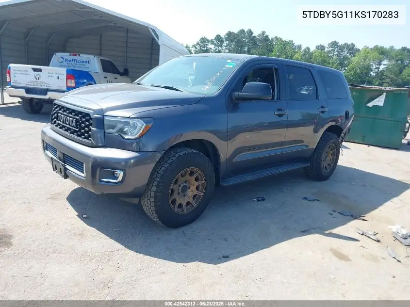 2019 Toyota Sequoia Trd Sport VIN: 5TDBY5G11KS170283 Lot: 42542313