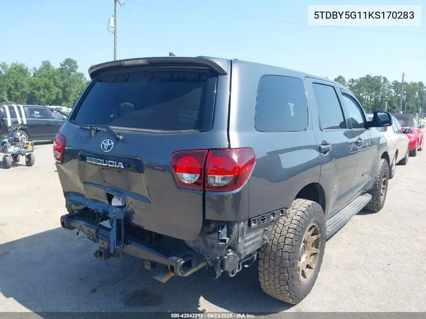2019 Toyota Sequoia Trd Sport VIN: 5TDBY5G11KS170283 Lot: 42542313