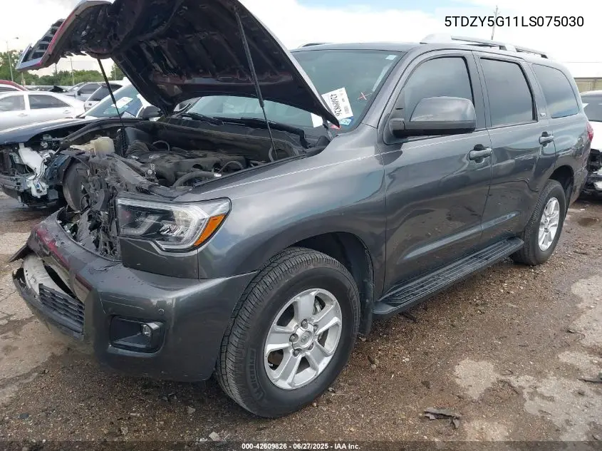 2020 Toyota Sequoia Sr5 VIN: 5TDZY5G11LS075030 Lot: 42609826