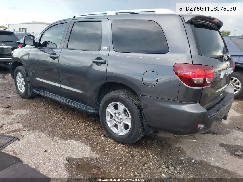 2020 Toyota Sequoia Sr5 VIN: 5TDZY5G11LS075030 Lot: 42609826