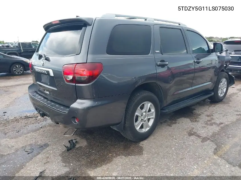 2020 Toyota Sequoia Sr5 VIN: 5TDZY5G11LS075030 Lot: 42609826